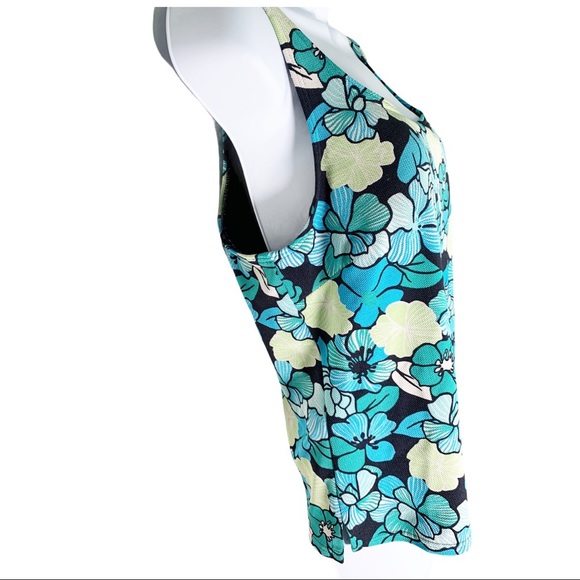 Lands End 16 Floral Tankini  Swimsuit Top - Picture 4 of 6